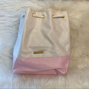 Juicy Couture Bucket Bag Drawstring‎ White Pink Soft
